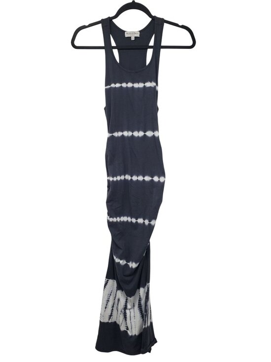 Michael Stars Dresses & Skirts - Michael Stars Gray White Tie Dye Scoop Neck Maxi Dress Beachy Resort Ruched